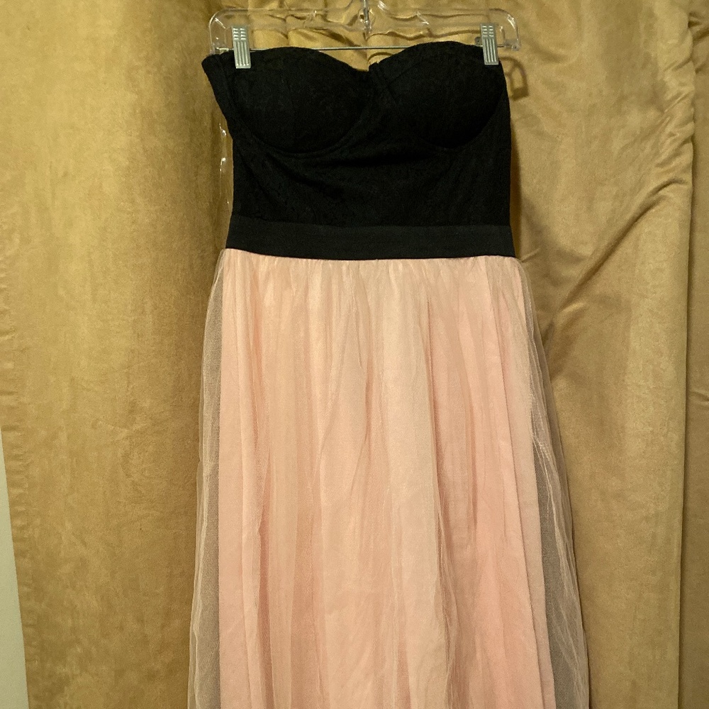 New Charlotte Russe black strapless dress with sheer new - Picture 1 of 6